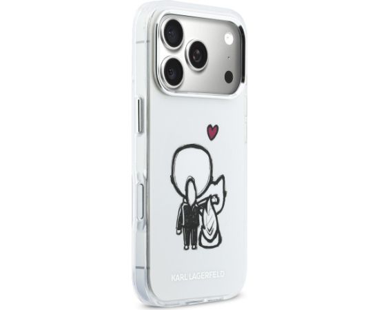 Karl Lagerfeld Karl & Choupette Back MagSafe Case Aizsargapvalks priekš iPhone 17 Pro / caurspīdīgs Neoriģinālie Maciņi
