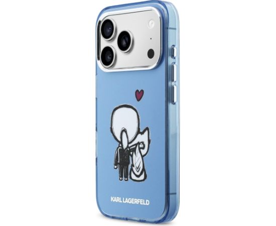 Karl Lagerfeld Karl & Choupette Back MagSafe Case Aizsargapvalks priekš iPhone 17 Pro Max / zils Neoriģinālie Maciņi