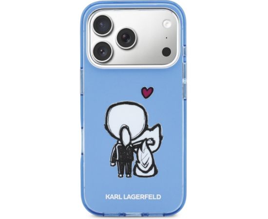 Karl Lagerfeld Karl & Choupette Back MagSafe Case Aizsargapvalks priekš iPhone 17 Pro Max / zils Neoriģinālie Maciņi