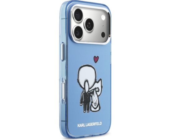 Karl Lagerfeld Karl & Choupette Back MagSafe Case Aizsargapvalks priekš iPhone 17 Pro Max / zils Neoriģinālie Maciņi