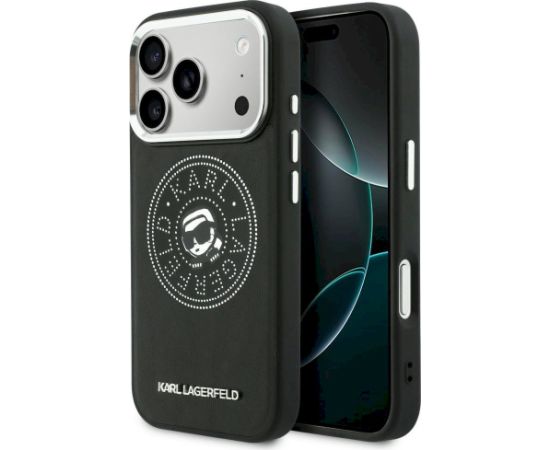 Karl Lagerfeld Point & Karl Sketch MagSafe Aizsargapvalks priekš iPhone 17 Pro / melns Neoriģinālie Maciņi