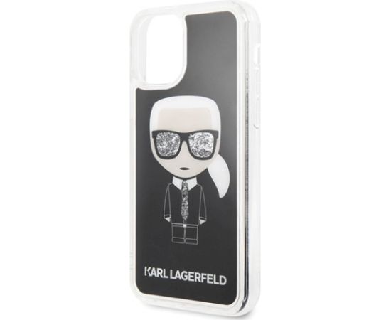 Karl Lagerfeld KLHCN58ICGBK Iconic Glitter Aizsargapvalks priekš iPhone 11 Pro / melns Neoriģinālie Maciņi
