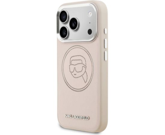 Case Karl Lagerfeld K Head Point Logo MagSafe Aizsargapvalks priekš iPhone 17 Pro / rozā Neoriģinālie Maciņi