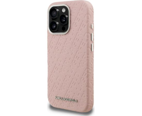 Karl Lagerfeld FW Stamped Karl MagSafe Case Aizsargapvalks priekš iPhone 16 Pro Max / rozā Neoriģinālie Maciņi