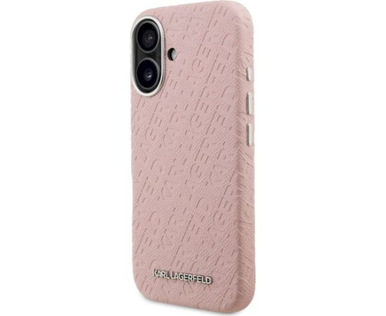 Karl Lagerfeld FW Stamped Karl MagSafe Case Aizsargapvalks priekš iPhone 16 / rozā Neoriģinālie Maciņi