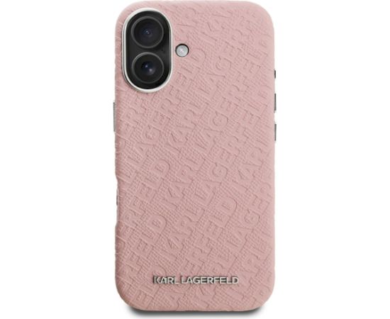 Karl Lagerfeld FW Stamped Karl MagSafe Case Aizsargapvalks priekš iPhone 16 / rozā Neoriģinālie Maciņi