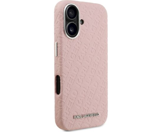 Karl Lagerfeld FW Stamped Karl MagSafe Case Aizsargapvalks priekš iPhone 16 / rozā Neoriģinālie Maciņi