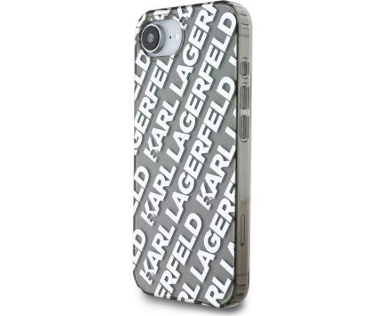 Karl Lagerfeld IML Repeat Logo Case Aizsargapvalks priekš iPhone 16e / 17e / sudraba Neoriģinālie Maciņi