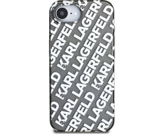 Karl Lagerfeld IML Repeat Logo Case Aizsargapvalks priekš iPhone 16e / 17e / sudraba Neoriģinālie Maciņi