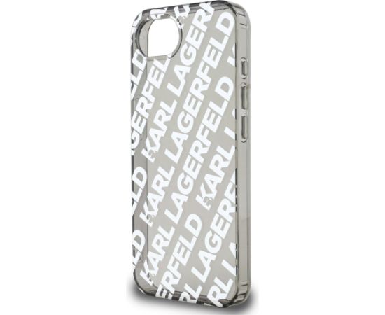 Karl Lagerfeld IML Repeat Logo Case Aizsargapvalks priekš iPhone 16e / 17e / sudraba Neoriģinālie Maciņi