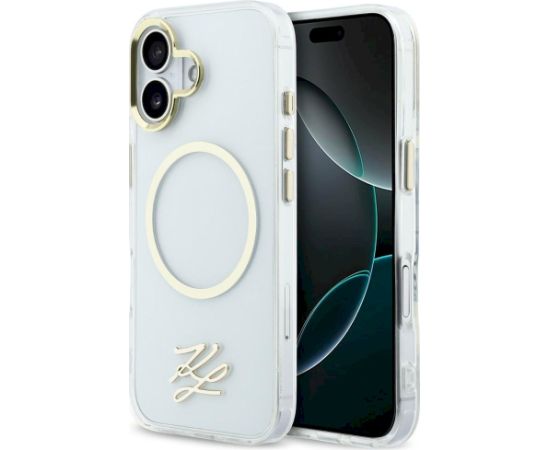 Karl Lagerfeld IML KL Script Logo Case Aizsargapvalks priekš iPhone 17 / caurspīdīgs Neoriģinālie Maciņi
