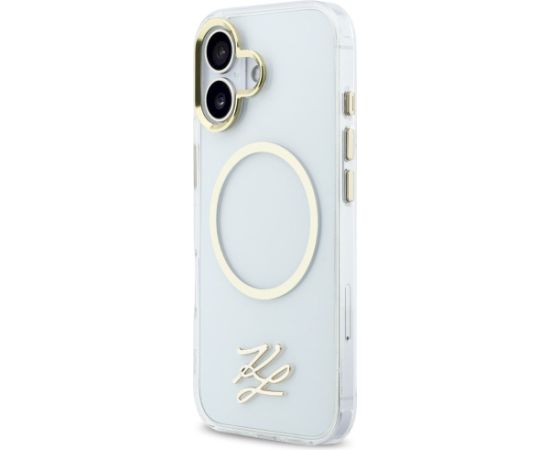 Karl Lagerfeld IML KL Script Logo Case Aizsargapvalks priekš iPhone 17 / caurspīdīgs Neoriģinālie Maciņi