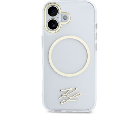 Karl Lagerfeld IML KL Script Logo Case Aizsargapvalks priekš iPhone 17 / caurspīdīgs Neoriģinālie Maciņi