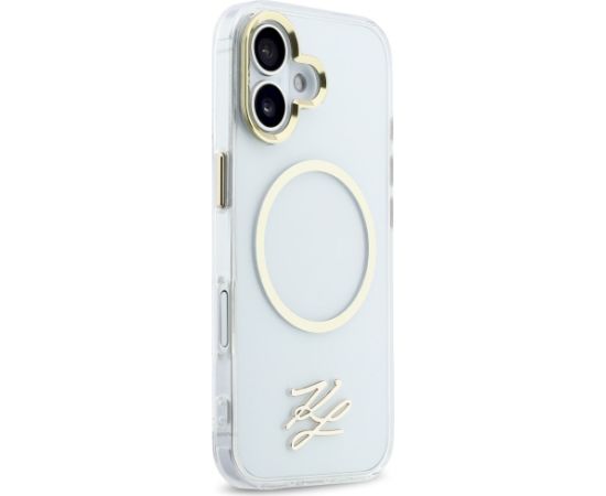 Karl Lagerfeld IML KL Script Logo Case Aizsargapvalks priekš iPhone 17 / caurspīdīgs Neoriģinālie Maciņi