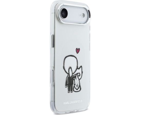 Case Karl Lagerfeld Karl & Choupette Back MagSafe Aizsargapvalks priekš iPhone Air / caurspīdīgs Neoriģinālie Maciņi