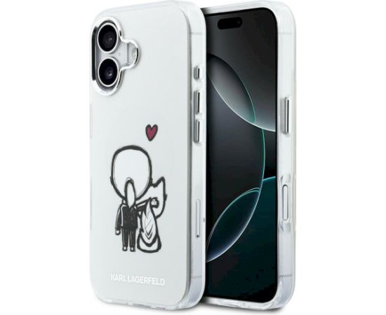 Karl Lagerfeld Karl & Choupette Back MagSafe Case Aizsargapvalks priekš iPhone 17 / caurspīdīgs Neoriģinālie Maciņi