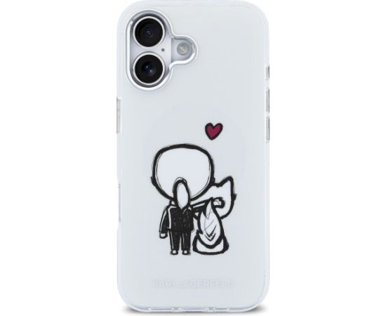 Karl Lagerfeld Karl & Choupette Back MagSafe Case Aizsargapvalks priekš iPhone 17 / caurspīdīgs Neoriģinālie Maciņi