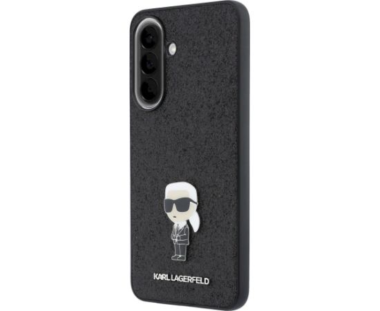 Karl Lagerfeld Fixed Glitter Ikonik Logo Metal Pin Aizsargapvalks priekš Samsung Galaxy A37 5G / melns Neoriģinālie Maciņi