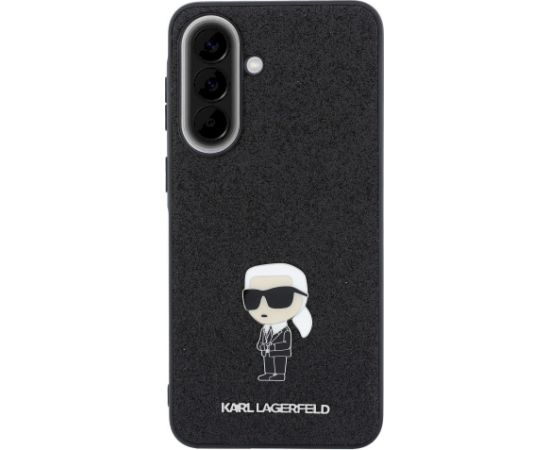 Karl Lagerfeld Fixed Glitter Ikonik Logo Metal Pin Aizsargapvalks priekš Samsung Galaxy A37 5G / melns Neoriģinālie Maciņi