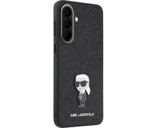 Karl Lagerfeld Fixed Glitter Ikonik Logo Metal Pin Aizsargapvalks priekš Samsung Galaxy A37 5G / melns Neoriģinālie Maciņi