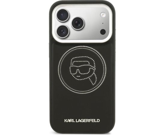 Karl Lagerfeld K Head Point Logo MagSafe Aizsargapvalks priekš iPhone 17 Pro Max / melns Neoriģinālie Maciņi