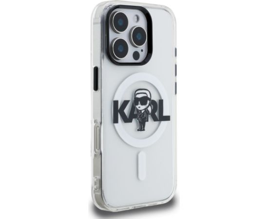 Karl Lagerfeld IML Karl Sketch Logo MagSafe Case Aizsargapvalks priekš iPhone 16 Pro / caurspīdīgs Neoriģinālie Maciņi