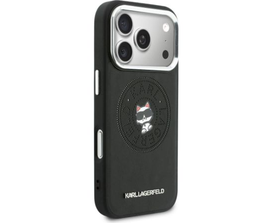Karl Lagerfeld Point & Choupette Sketch MagSafe Case Aizsargapvalks priekš iPhone 17 Pro Max / melns Neoriģinālie Maciņi