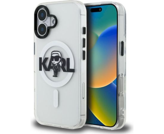 Karl Lagerfeld IML Karl Sketch Logo MagSafe Case Aizsargapvalks priekš iPhone 16 / caurspīdīgs Neoriģinālie Maciņi