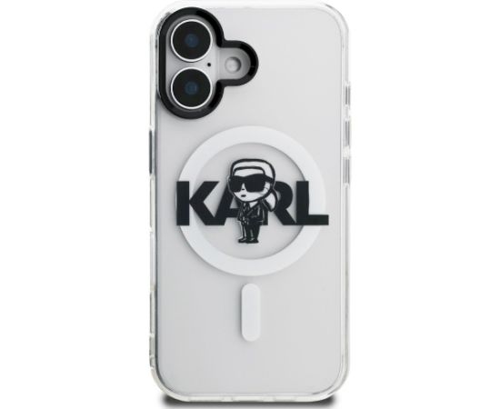 Karl Lagerfeld IML Karl Sketch Logo MagSafe Case Aizsargapvalks priekš iPhone 16 / caurspīdīgs Neoriģinālie Maciņi