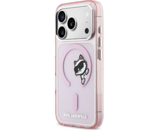 Karl Lagerfeld IML Peekaboo MagSafe Case Aizsargapvalks priekš iPhone 17 Pro Max / rozā Neoriģinālie Maciņi