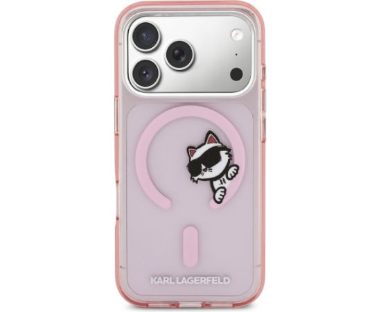 Karl Lagerfeld IML Peekaboo MagSafe Case Aizsargapvalks priekš iPhone 17 Pro Max / rozā Neoriģinālie Maciņi