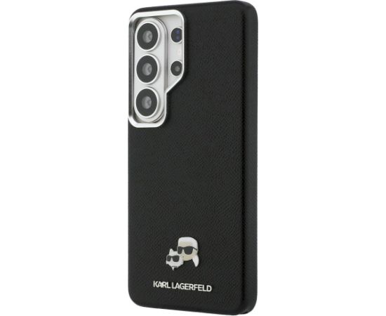 Karl Lagerfeld Saffiano KC Metal Logo MagSafe Aizsargapvalks priekš Samsung Galaxy S26 Ultra / melns Neoriģinālie Maciņi