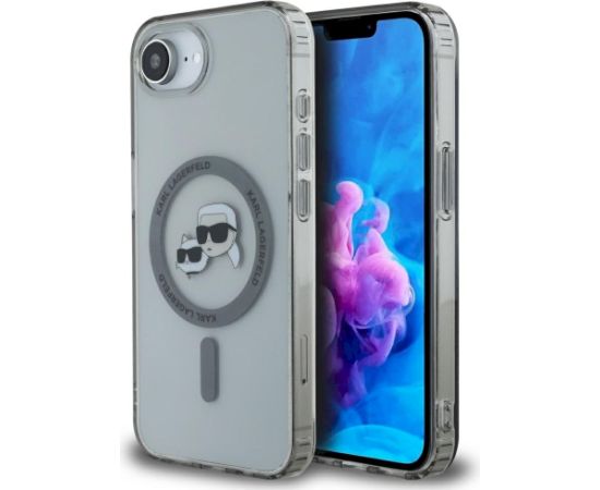 Karl Lagerfeld IML Metal Karl & Choupette Heads MagSafe Aizsargapvalks priekš iPhone 16e/17e / melns Neoriģinālie Maciņi
