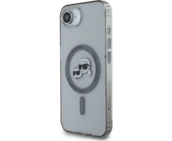 Karl Lagerfeld IML Metal Karl & Choupette Heads MagSafe Aizsargapvalks priekš iPhone 16e/17e / melns Neoriģinālie Maciņi