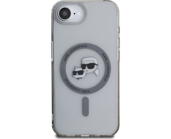 Karl Lagerfeld IML Metal Karl & Choupette Heads MagSafe Aizsargapvalks priekš iPhone 16e/17e / melns Neoriģinālie Maciņi