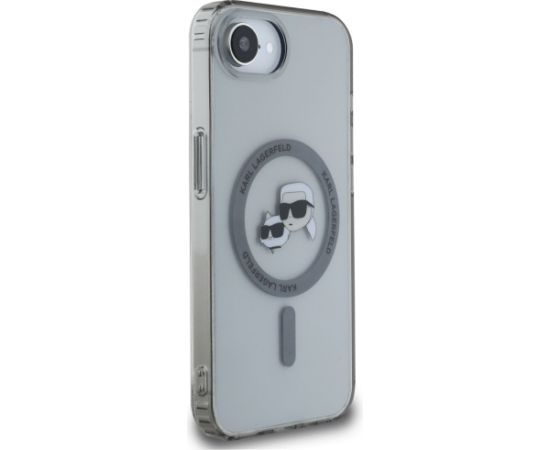 Karl Lagerfeld IML Metal Karl & Choupette Heads MagSafe Aizsargapvalks priekš iPhone 16e/17e / melns Neoriģinālie Maciņi