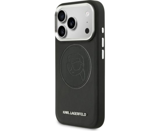 Karl Lagerfeld K Head Point Logo MagSafe Case Aizsargapvalks priekš iPhone 17 Pro / melns Neoriģinālie Maciņi