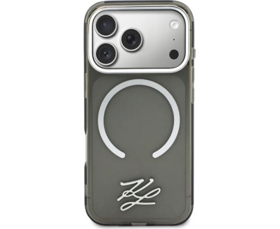 Karl Lagerfeld IML KL Script Logo Case Aizsargapvalks priekš iPhone 17 Pro Max / melns Neoriģinālie Maciņi