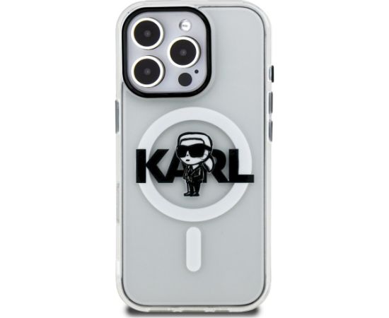 Karl Lagerfeld IML Karl Sketch Logo MagSafe Case Aizsargapvalks priekš iPhone 16 Pro Max / caurspīdīgs Neoriģinālie Maciņi