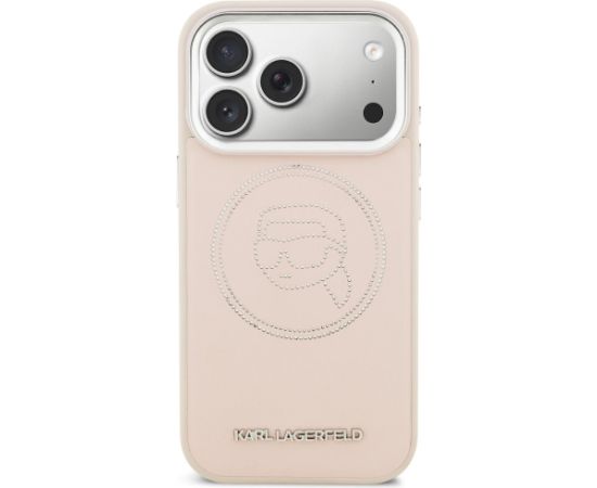Karl Lagerfeld K Head Point Logo MagSafe Aizsargapvalks priekš iPhone 17 Pro Max / rozā Neoriģinālie Maciņi