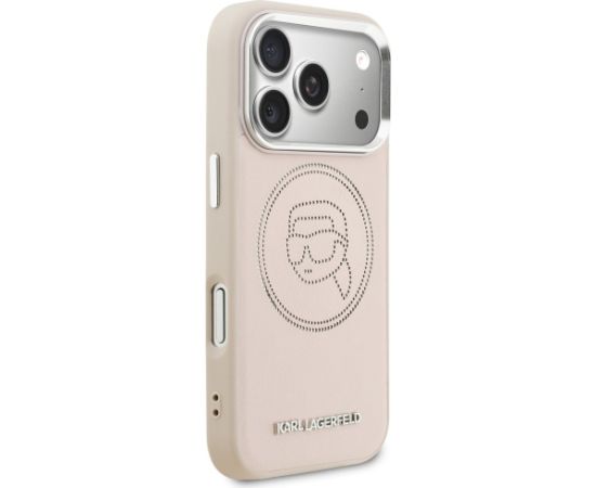 Karl Lagerfeld K Head Point Logo MagSafe Aizsargapvalks priekš iPhone 17 Pro Max / rozā Neoriģinālie Maciņi