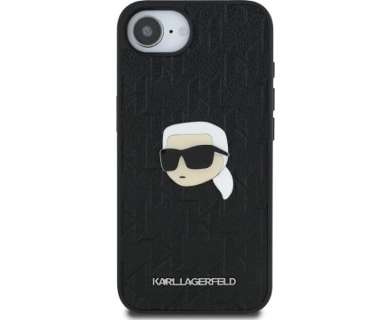 Karl Lagerfeld Monogram Karl Head Pin Case Aizsargapvalks priekš iPhone 16e / 17e / melns Neoriģinālie Maciņi