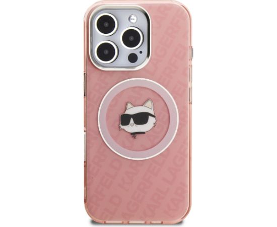 Case Karl Lagerfeld IML Choupette Head Logo MagSafe Aizsargapvalks priekš iPhone 16 Pro Max / rozā Neoriģinālie Maciņi
