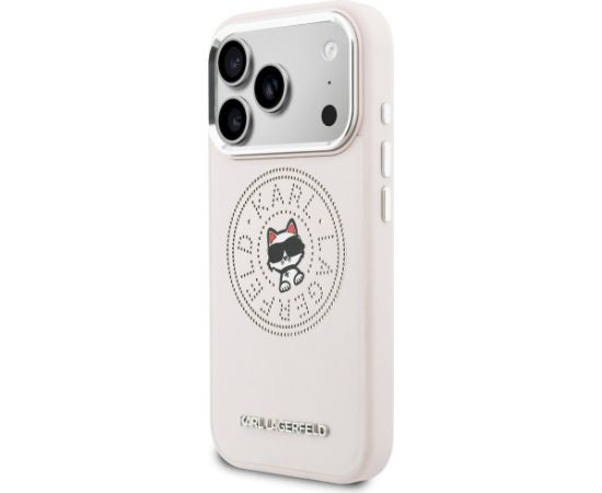 Case Karl Lagerfeld Point & Choupette Sketch MagSafe Aizsargapvalks priekš iPhone 17 Pro Max / rozā Neoriģinālie Maciņi
