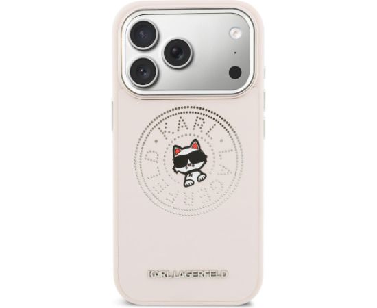 Case Karl Lagerfeld Point & Choupette Sketch MagSafe Aizsargapvalks priekš iPhone 17 Pro Max / rozā Neoriģinālie Maciņi