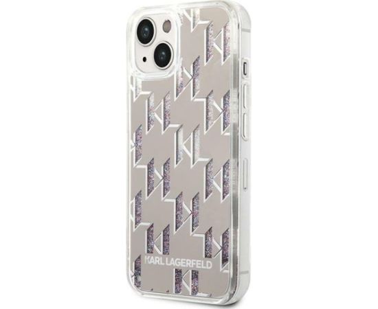 Karl Lagerfeld KLHCP14SLMNMS Aizsargapvalks priekš iPhone 14/15/13 6,1" / sudraba Neoriģinālie Maciņi