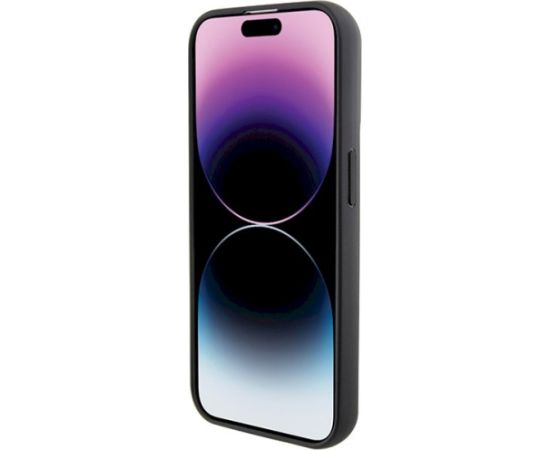 Karl Lagerfeld KLHCP14LGSACHPK Gripstand Saffiano Choupette Aizsargapvalks priekš iPhone 14 Pro 6.1" / melns Neoriģinālie Maciņi