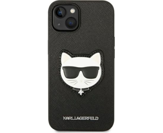 Karl Lagerfeld KLHCP14MSAPCHK Saffiano Choupette Aizsargapvalks priekš iPhone 14 Plus / 15 Plus 6,7" / melns Neoriģinālie Maciņi