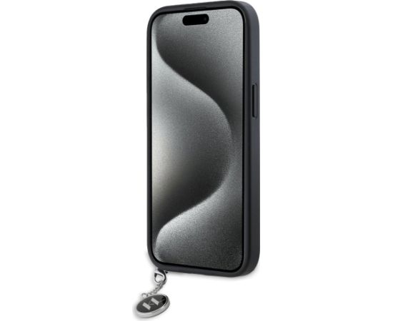 Karl Lagerfeld KLHCP15SPSAKDGCK Hardcase Saffiano Rhinestones & Aizsargapvalks priekš iPhone 15/14/13 6.1" / melns Neoriģinālie Maciņi