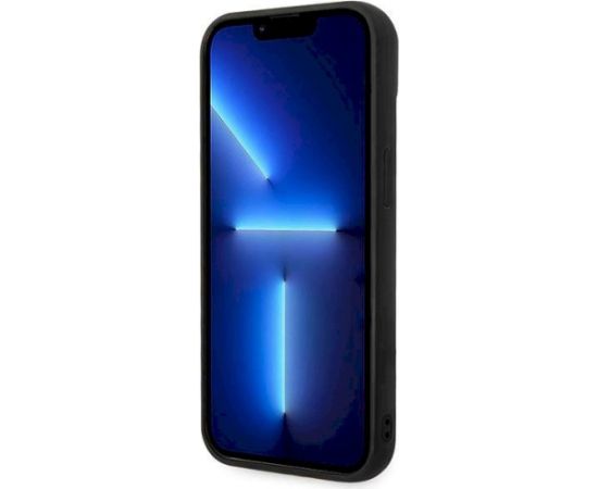 Karl Lagerfeld KLHCP14SPSQPK Puffy Ikonik Pin Hardcase Aizsargapvalks priekš iPhone 14/15/13 6,1" / melns Neoriģinālie Maciņi
